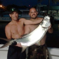 Night tarpon fishing without even leaving the dock!